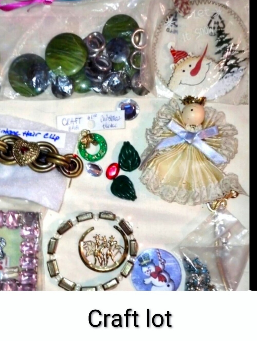 Craft Lot Jewelry Findings Treasure Stash  DIY Bead Supplies